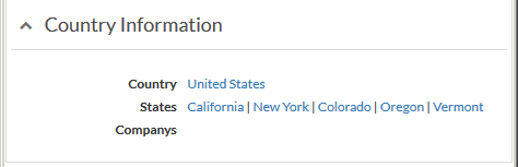 Country and States