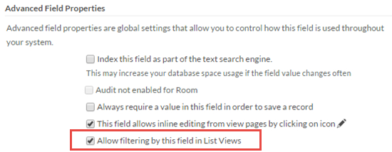 Advanced Field Properties