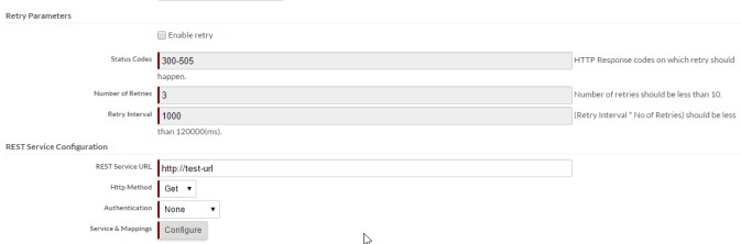 REST Service config