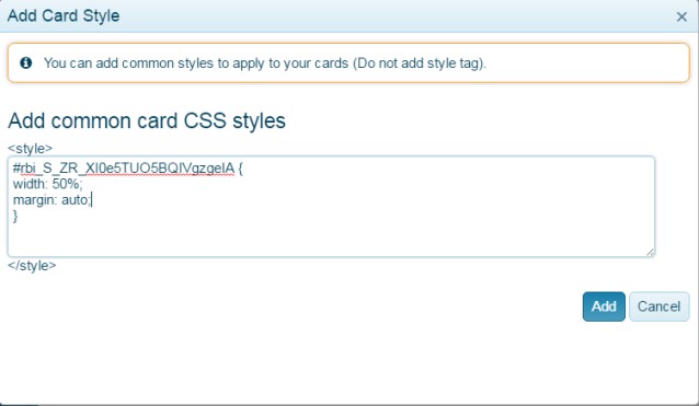 Add Card Style