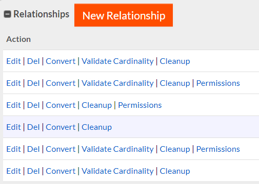 Rollbase - Relationship actions