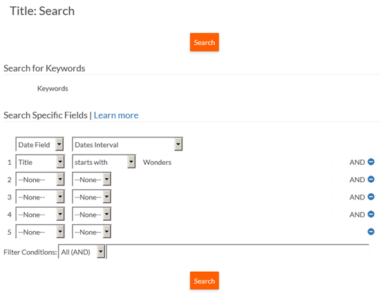 Object Search Criteria