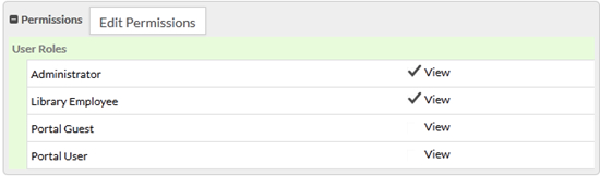 Permissions for View