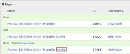 Configure Grid from Pages Table