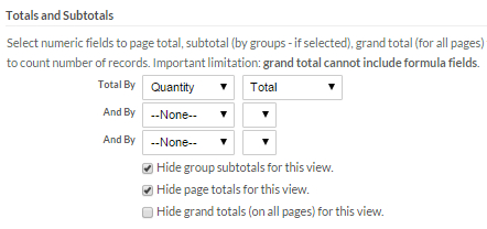 Totaling Columns