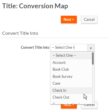 Select Object for Conversion