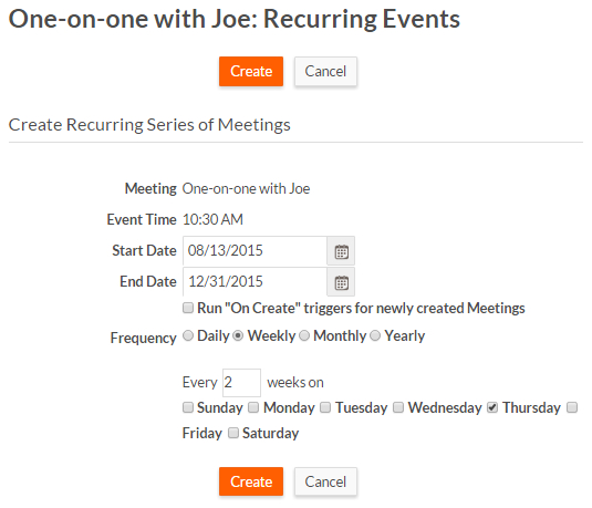 Recurring Meeting