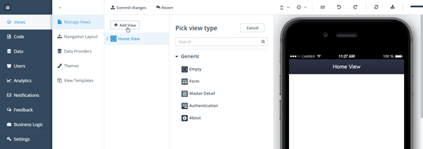 Create or configure an Authentication view