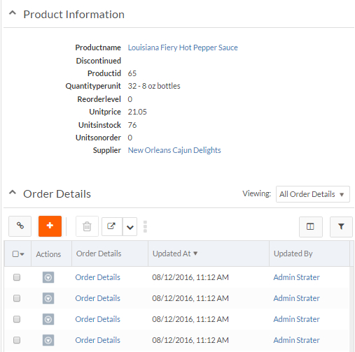 Product View Page with Relationships