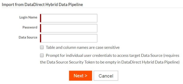DataDirect Login Page